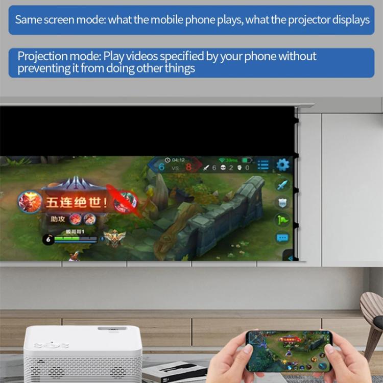 Z01 1080P 5G Bluetooth Projector Android 9.0 System Supports Mirroring Screen UK Plug - LED Projector by buy2fix | Online Shopping UK | buy2fix