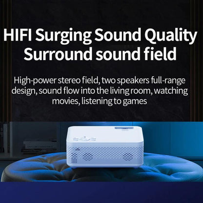 Z01 1080P 5G Bluetooth Projector Android 9.0 System Supports Mirroring Screen UK Plug - LED Projector by buy2fix | Online Shopping UK | buy2fix