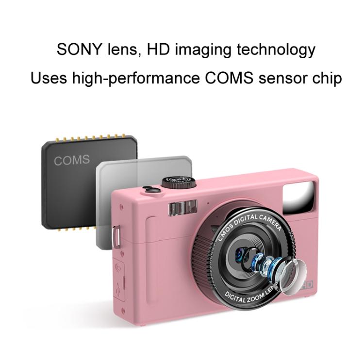 AMKOV CD-R1 24MP HD Pixel Shooting Student Camera 1080P Video Recording CCD Photo Video HD Camera(Pink) - Video Cameras by AMKOV | Online Shopping UK | buy2fix