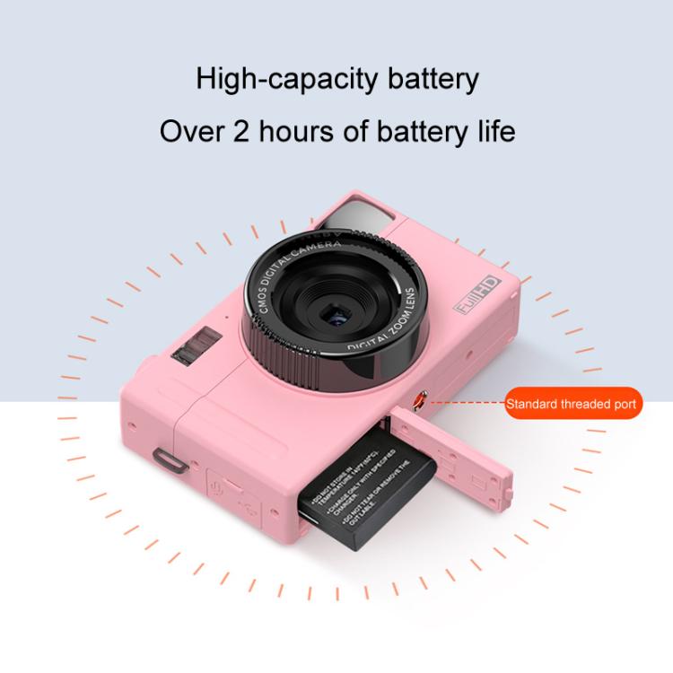 AMKOV CD-R1 24MP HD Pixel Shooting Student Camera 1080P Video Recording CCD Photo Video HD Camera(Pink) - Video Cameras by AMKOV | Online Shopping UK | buy2fix