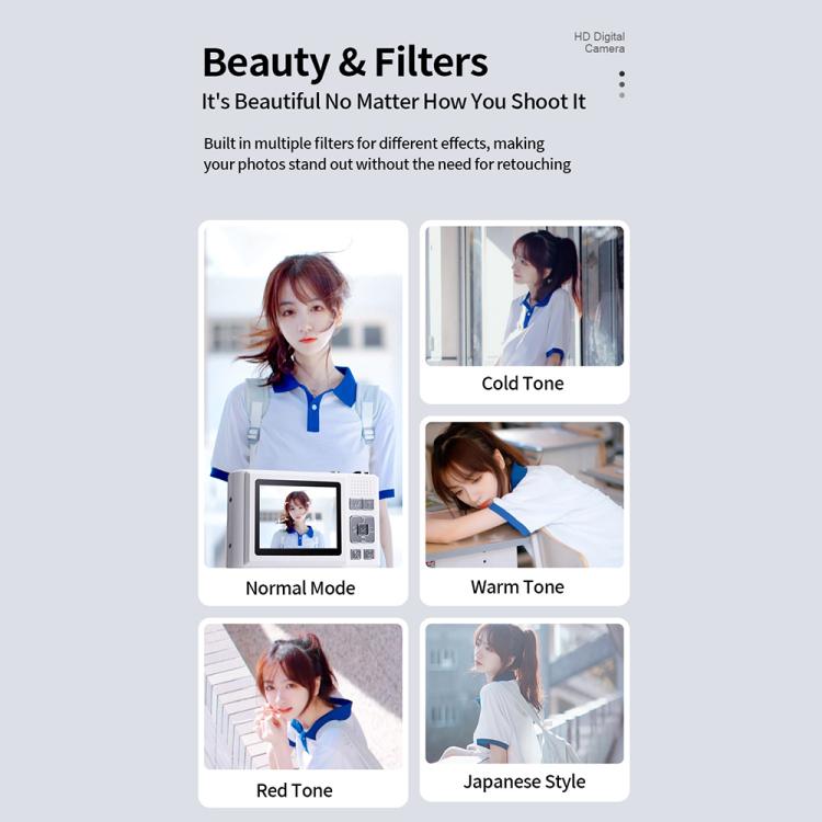 DC03H 2.4-Inch 16X Digital Zoom Electronic Image Stabilization 4K HD Digital Camera(Pink) - Children Cameras by buy2fix | Online Shopping UK | buy2fix