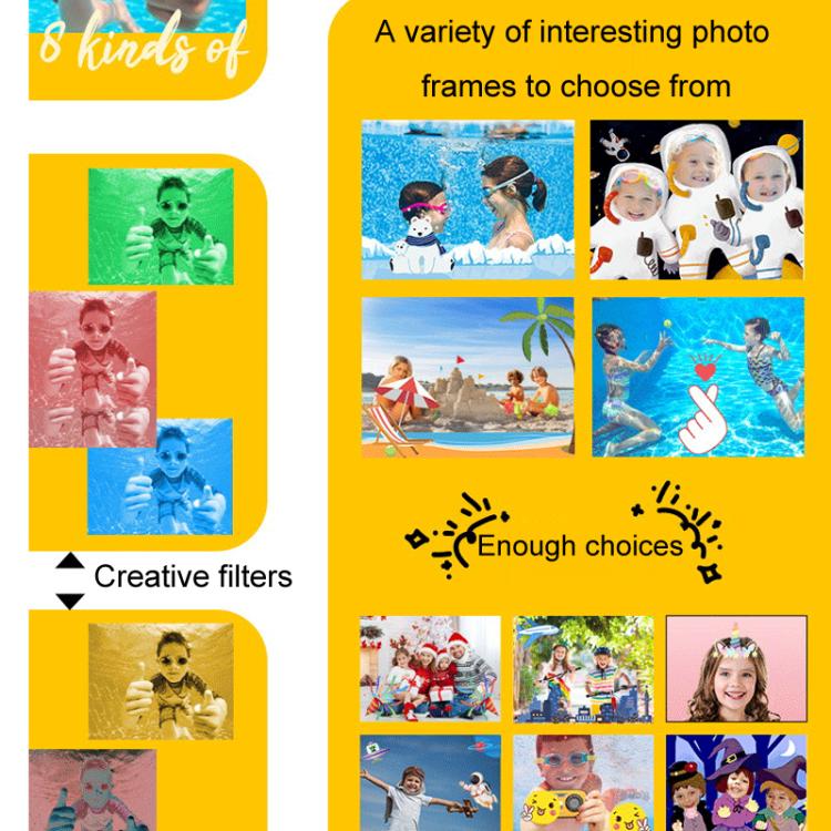 IP68 5m Waterproof Sports Digital Camera Kids Student DV Camera(Blue) - Video Cameras by buy2fix | Online Shopping UK | buy2fix