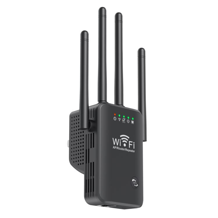 Urant U9 300Mbps 2.4G Wireless Repeater WiFi Signal Amplifier Support WPS Quick Setting EU Plug Black - Broadband Amplifiers by Urant | Online Shopping UK | buy2fix