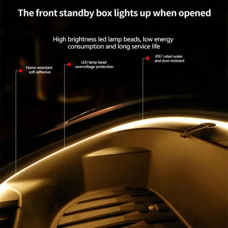 For Tesla Model 3 / Y Front Trunk Atmosphere Decorative Lights Welcome Light Bar(Warm Light) - Atmosphere lights by buy2fix | Online Shopping UK | buy2fix