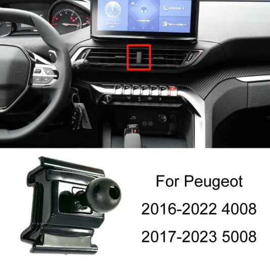 For Peugeot Left Driving Car-Mounted Special Mobile Phone Navigation Bracket Base, Model: 16-22 4008/17-23 5008 by buy2fix