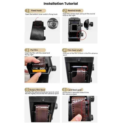 DIY Double Lens Assembly 35mm Film Camera Retro Nostalgic Double Reflection Film Camera(Black) by buy2fix