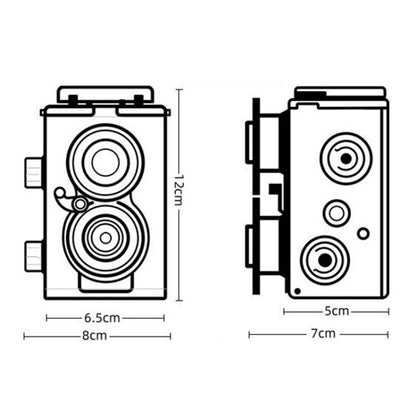 DIY Double Lens Assembly 35mm Film Camera Retro Nostalgic Double Reflection Film Camera(Black) by buy2fix
