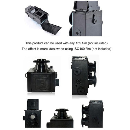 DIY Double Lens Assembly 35mm Film Camera Retro Nostalgic Double Reflection Film Camera(Black) by buy2fix