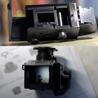DIY Double Lens Assembly 35mm Film Camera Retro Nostalgic Double Reflection Film Camera(Black) by buy2fix