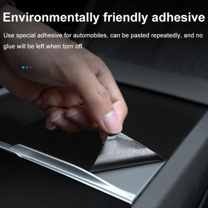 For Tesla 2024+ Model 3 Highland Center Console Panel Protection Sticker, Color: Matt Black by buy2fix