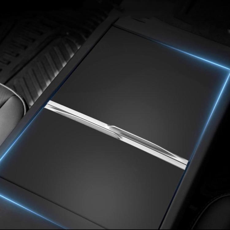 For Tesla 2024+ Model 3 Highland Center Console Panel Protection Sticker, Color: Matt Black by buy2fix