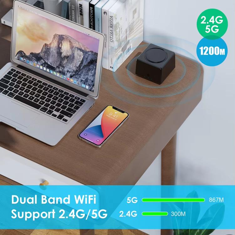 Urant USM16 1200Mbps Dual-band Mesh WiFi Router Signal Amplifier with 3 Gigabit Ethernet Ports(Black) - Broadband Amplifiers by Urant | Online Shopping UK | buy2fix