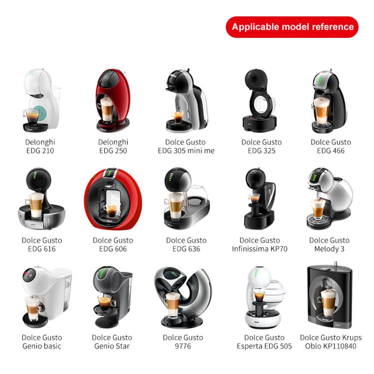 For Dolce Gusto Coffee Maker Stainless Steel Reusable Coffee Capsule Shell, Style: Capsule+Brush And Scoop - Coffee Machine Parts by buy2fix | Online Shopping UK | buy2fix