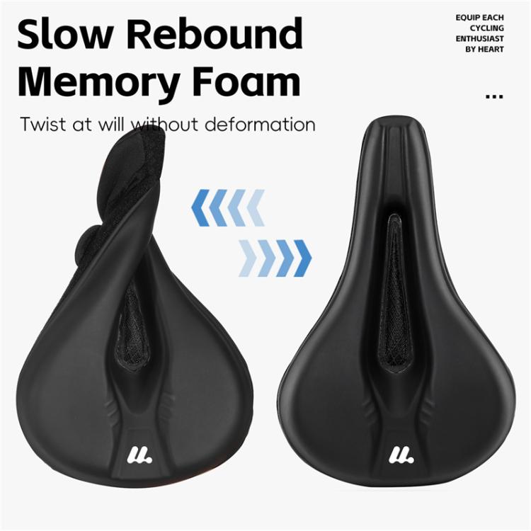 WEST BIKING Bicycle Riding Thickened Sponge PU Leather Soft Seat Cushion Cover(Black) - Bicycle Saddle by WEST BIKING | Online Shopping UK | buy2fix