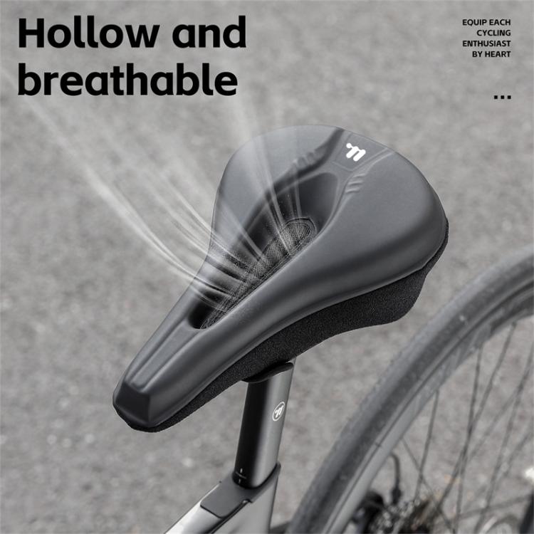 WEST BIKING Bicycle Riding Thickened Sponge PU Leather Soft Seat Cushion Cover(Black) - Bicycle Saddle by WEST BIKING | Online Shopping UK | buy2fix