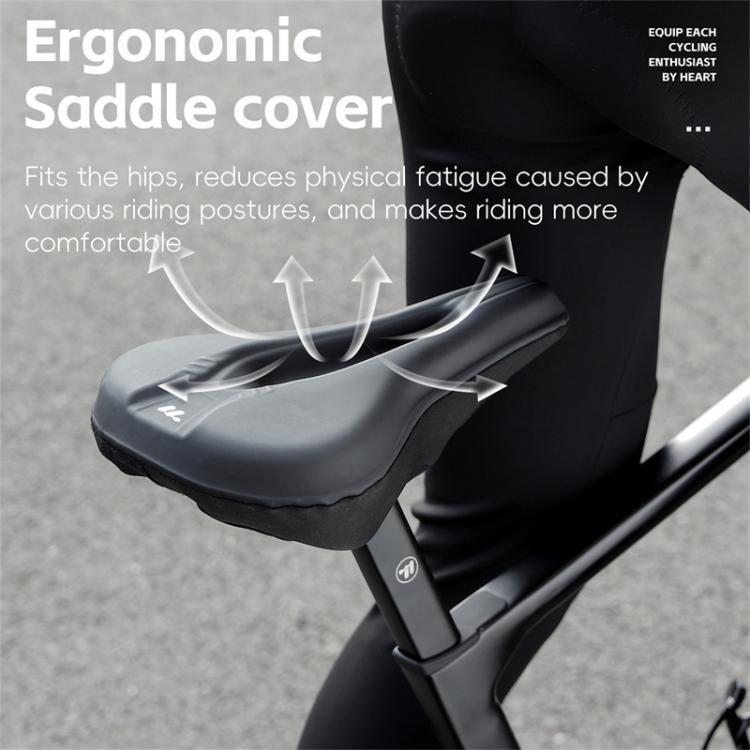 WEST BIKING Bicycle Riding Thickened Sponge PU Leather Soft Seat Cushion Cover(Black) - Bicycle Saddle by WEST BIKING | Online Shopping UK | buy2fix