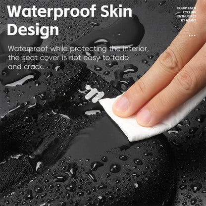 WEST BIKING Bicycle Riding Thickened Sponge PU Leather Soft Seat Cushion Cover(Black) - Bicycle Saddle by WEST BIKING | Online Shopping UK | buy2fix