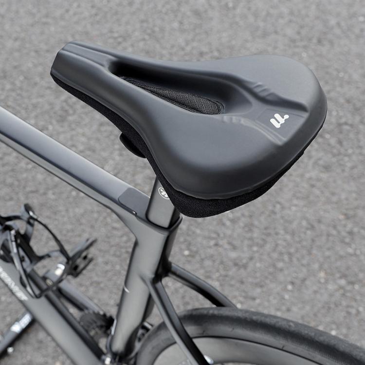 WEST BIKING Bicycle Riding Thickened Sponge PU Leather Soft Seat Cushion Cover(Black) - Bicycle Saddle by WEST BIKING | Online Shopping UK | buy2fix