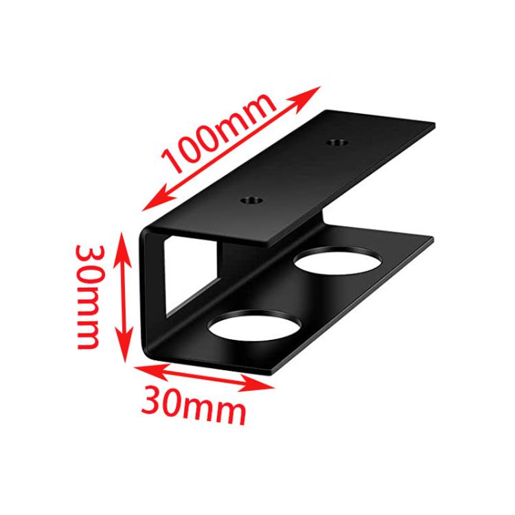 Under Desk Laptop Tablet Storage Mount Kit Office Storage Organize(Black) - Laptop Stand by buy2fix | Online Shopping UK | buy2fix