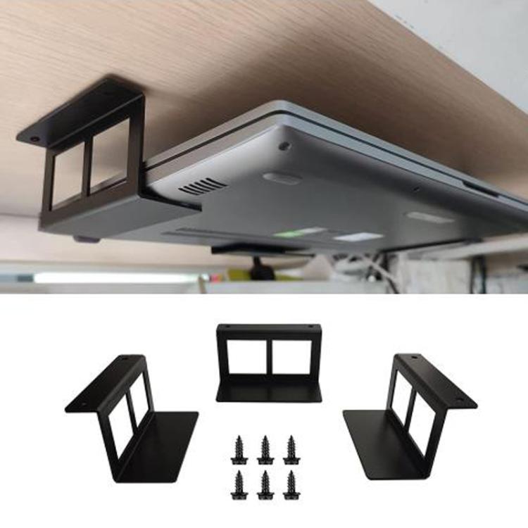 Under Desk Laptop Tablet Mini PC Storage Stand Metal Invisible Tray Rack, Height: 6.8cm - Laptop Stand by buy2fix | Online Shopping UK | buy2fix