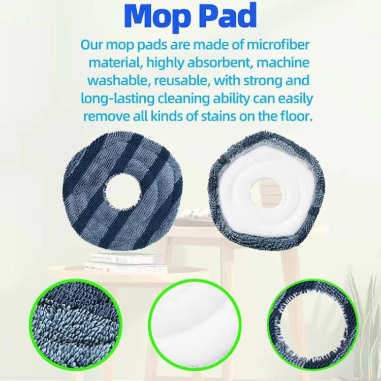 3pcs Mop Pad For Eufy X10 Pro Omni Robot Vacuum Replacement Parts - Other Accessories by buy2fix | Online Shopping UK | buy2fix
