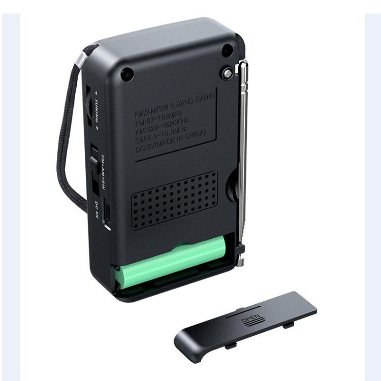 JOC TG-77 Mini FM / AM / SW Portable Full-Band Full-Channel Radio(Gold) - Radio Player by JOC | Online Shopping UK | buy2fix