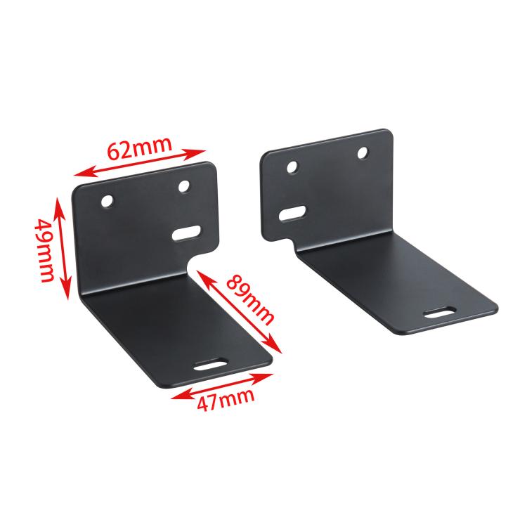 Wall Mount Kit for Soundbar Universal Dual Bracket for Most Sound Bar(Black) - Speaker Bracket by buy2fix | Online Shopping UK | buy2fix