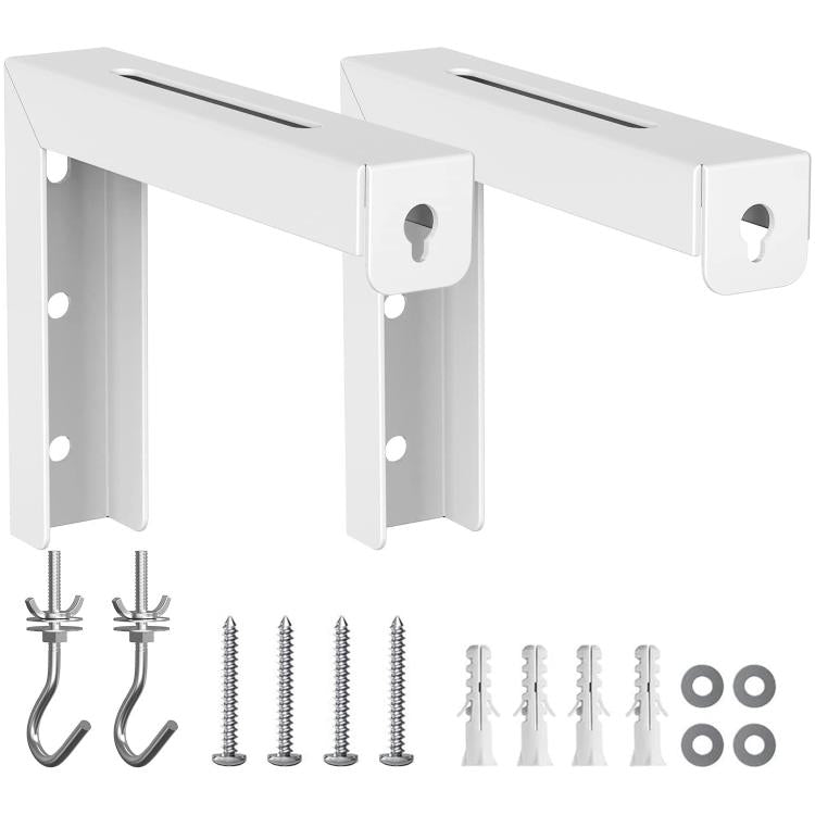 Universal Projector Screen Ceiling Mount Wall Hanger L-shaped Adjustable Bracket(White) - Accessories & Parts by buy2fix | Online Shopping UK | buy2fix
