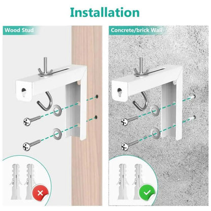 Universal Projector Screen Ceiling Mount Wall Hanger L-shaped Adjustable Bracket(White) - Accessories & Parts by buy2fix | Online Shopping UK | buy2fix