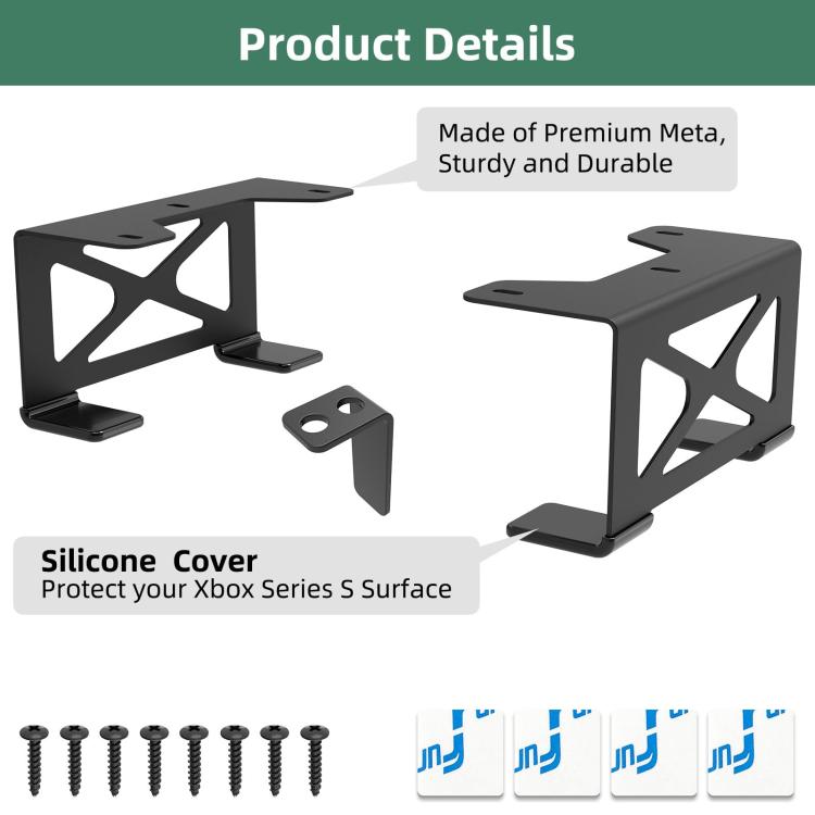For Xbox One S / X, Xbox 360 Under Desk Storage Stand Rack(Black) - Holder by buy2fix | Online Shopping UK | buy2fix
