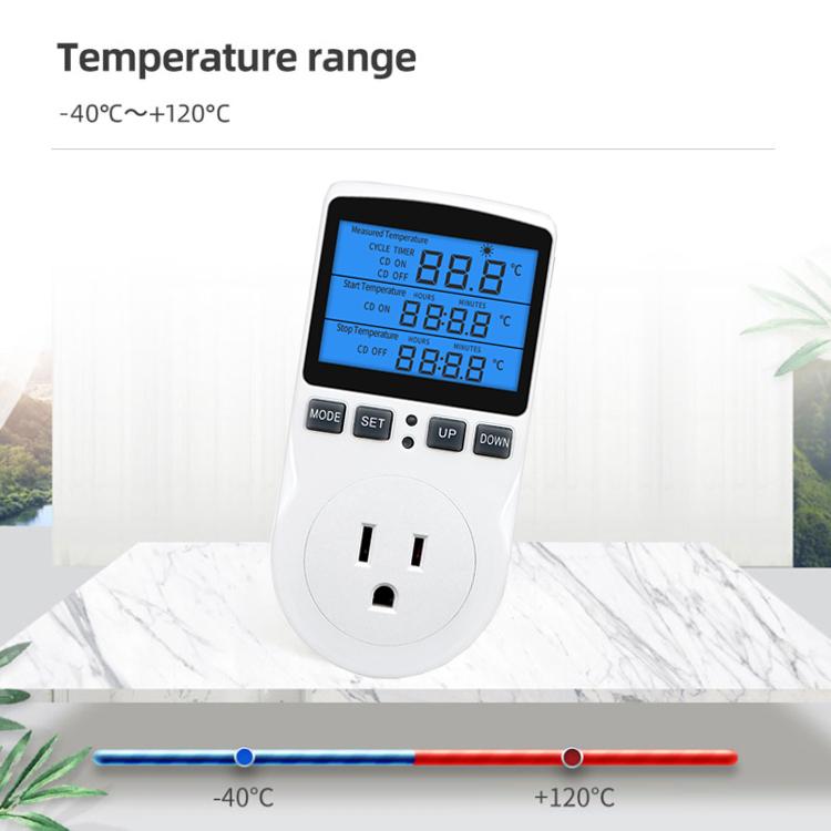 Backlight Smart Digital Thermostat Countdown Temperature Control Switch Socket Timing Temperature Controller UK Plug - Smart Socket by buy2fix | Online Shopping UK | buy2fix