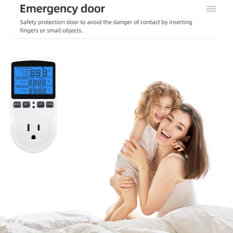 Backlight Smart Digital Thermostat Countdown Temperature Control Switch Socket Timing Temperature Controller AU Plug - Smart Socket by buy2fix | Online Shopping UK | buy2fix