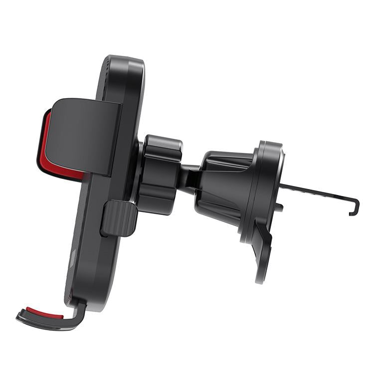 360-degree Rotating Car Air Outlet Telescopic Hook Press Automatic Lock Phone Holder(Black Red) by buy2fix