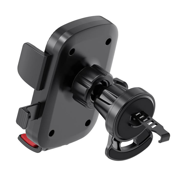 360-degree Rotating Car Air Outlet Telescopic Hook Press Automatic Lock Phone Holder(Black Red) by buy2fix