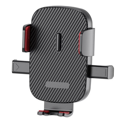 360-degree Rotating Car Air Outlet Telescopic Hook Press Automatic Lock Phone Holder(Black Red) by buy2fix