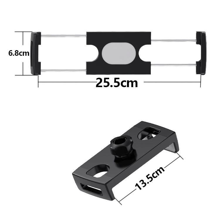 6-15 inch Mobile Phone Tablet Live Fixing Clamp Widened Double-pull Additional Clamp, Color: 07 Black - Stand by buy2fix | Online Shopping UK | buy2fix