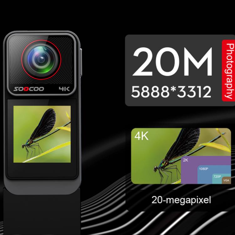 SOOCOO SAW1 Pro No Memory Card 4K HD Anti-Shake Waterproof Motorcycle Riding Recorder Chest Head Mounted Diving Thumb Camera - Video Cameras by SOOCOO | Online Shopping UK | buy2fix