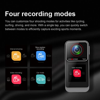 SOOCOO SAW1 Pro With 128G Memory Card 4K HD Anti-Shake Waterproof Motorcycle Riding Recorder Chest Head Mounted Diving Thumb Camera - Video Cameras by SOOCOO | Online Shopping UK | buy2fix