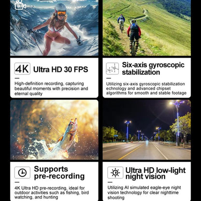 SOOCOO SAW1 With 128G Memory Card 4K HD Anti-Shake Waterproof Motorcycle Riding Recorder Chest Head Mounted Diving Thumb Camera - Video Cameras by SOOCOO | Online Shopping UK | buy2fix