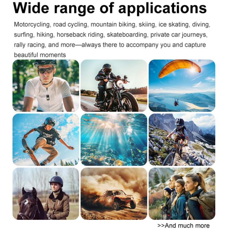 SOOCOO SAW1 With 64G Memory Card 4K HD Anti-Shake Waterproof Motorcycle Riding Recorder Chest Head Mounted Diving Thumb Camera - Video Cameras by SOOCOO | Online Shopping UK | buy2fix