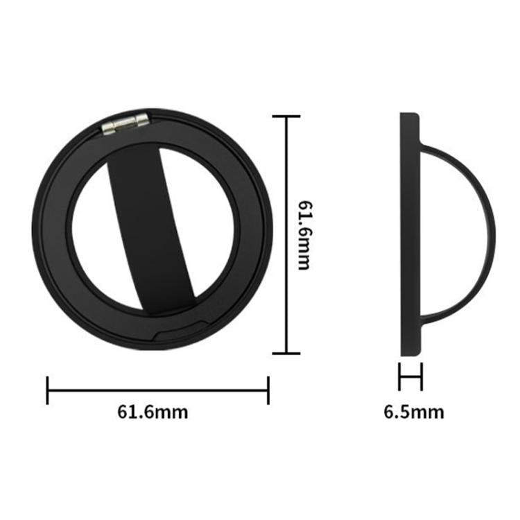 RK-X39 Mini Silicone Magnetic Finger Ring Buckle Mobile Phone Holder(Black) - Ring Holder by buy2fix | Online Shopping UK | buy2fix