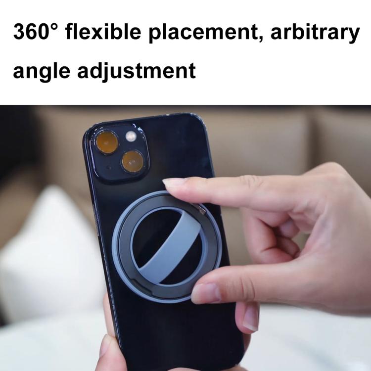 RK-X39 Mini Silicone Magnetic Finger Ring Buckle Mobile Phone Holder(Gray) - Ring Holder by buy2fix | Online Shopping UK | buy2fix