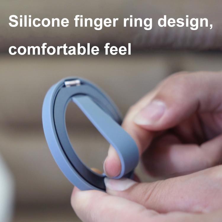 RK-X39 Mini Silicone Magnetic Finger Ring Buckle Mobile Phone Holder(Dark Blue) - Ring Holder by buy2fix | Online Shopping UK | buy2fix