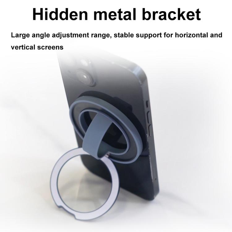 RK-X39 Mini Silicone Magnetic Finger Ring Buckle Mobile Phone Holder(Dark Blue) - Ring Holder by buy2fix | Online Shopping UK | buy2fix