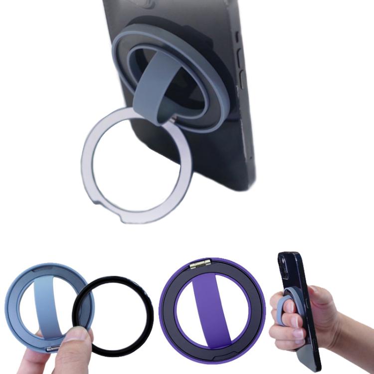 RK-X39 Mini Silicone Magnetic Finger Ring Buckle Mobile Phone Holder(Black) - Ring Holder by buy2fix | Online Shopping UK | buy2fix