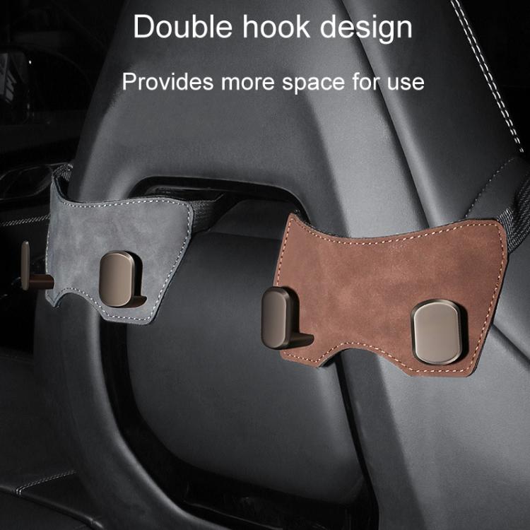 Car Sports Seats With One-Piece Headrests Furring Storage Metal Hooks(Brown) - Auto Fastener & Clips by buy2fix | Online Shopping UK | buy2fix