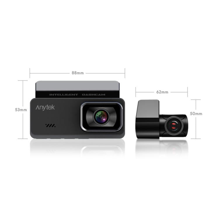 Anytek T1 PRO 3.2 Inch 2K HD Night Vision Car Recorder Hidden Car Camera Front And Rear Dual Recording - Car DVRs by Anytek | Online Shopping UK | buy2fix