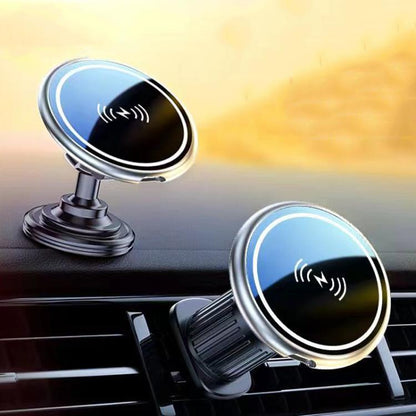15W Car Magnetic Wireless Charging Phone Holder Alloy Base, Spec: Air Outlet Black by buy2fix