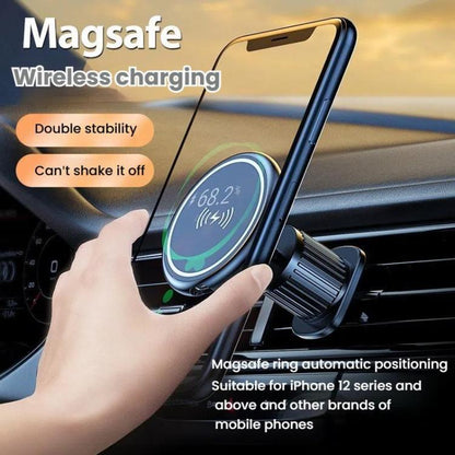 15W Car Magnetic Wireless Charging Phone Holder Alloy Base, Spec: Air Outlet Black by buy2fix