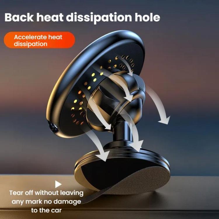 15W Car Magnetic Wireless Charging Phone Holder Alloy Base, Spec: Air Outlet Black by buy2fix
